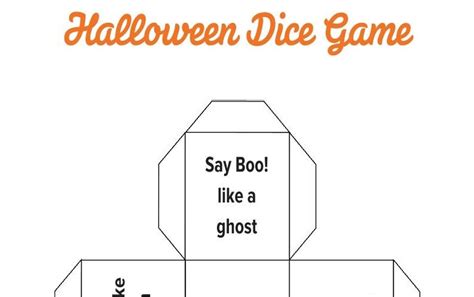 halloween printables play  halloween dice game