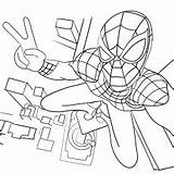 Spiderman Coloring Pages Tower Marvel Toddler Wonderful Will sketch template