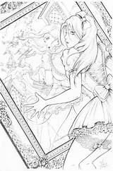 Coloring Pages Wonderland Adult Alice Colouring Mcteigue Print Dawn Fairy Grimm Tales Book Books Rabbit Hole Comic Fantasy Down Printables sketch template