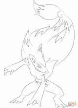 Coloring Zoroark Pokemon Pages Drawing Printable sketch template