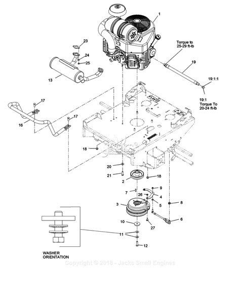 exmark ttxgka sn   parts diagram  engine assembly