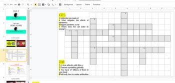 distant learning covid  crossword assignment google classroom