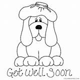 Well Soon Coloring Get Pages Cards Printable Puppy Better Coloring4free Feel Card Dog Sheets Adult Stamps Wishes Color Kids Fall sketch template