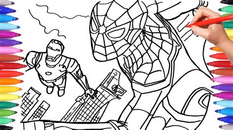 iron spider man coloring sheets    spider man printable