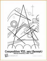 Coloring Kandinsky Pages Printable Wassily Viii Composition Makingartfun Colouring Kids Famous Color Worksheets Artists Kindergarten Abstract Expressionism Artist Colorare Da sketch template