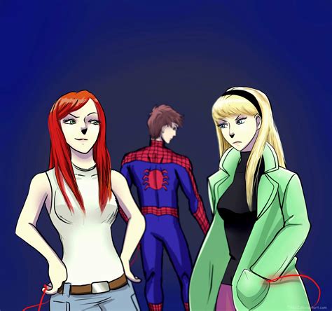 gwen stacy vs mary jane watson by tina32 on deviantart
