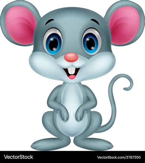 cute mouse cartoon royalty  vector image vectorstock