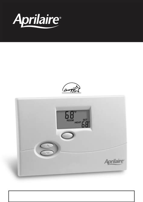 aprilaire thermostat  user guide manualsonlinecom