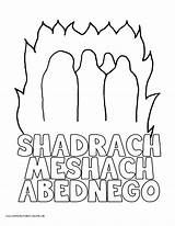 Shadrach Abednego Meshach Coloring Pages Kids Kidsuki Printables sketch template