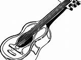 Coloring Guitar Pages Neck Double Getcolorings Getdrawings sketch template
