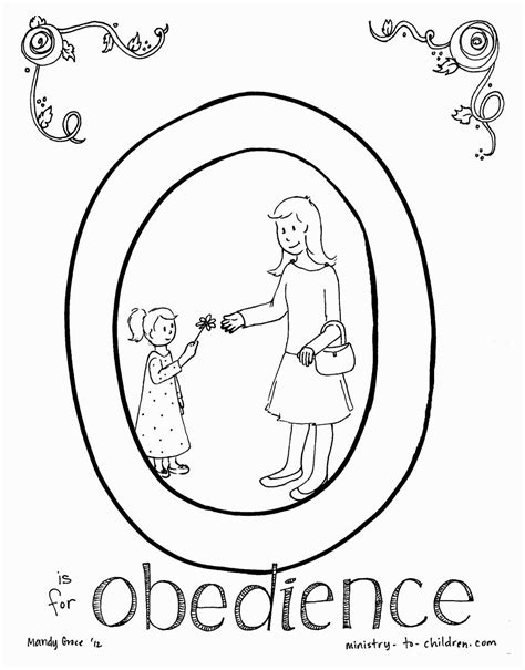 coloring pages  obedience