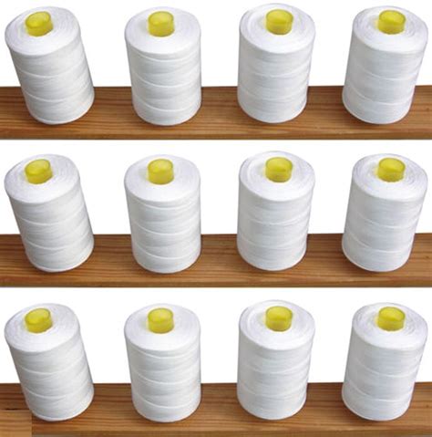 white sewing overlocking  pure cotton threads  sewing