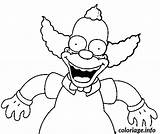 Simpson Krusty Personnage Coloriages sketch template