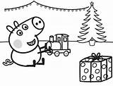 Coloring Pages Peppa Pig George Train Xmas Plays Colouring Christmas Rocks Printable Coloriage Cartoon Clipartmag Choose Board Du sketch template