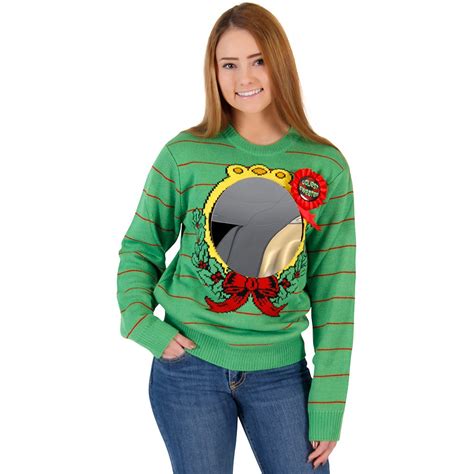 ugly christmas sweater ugliest sweater award with mirror