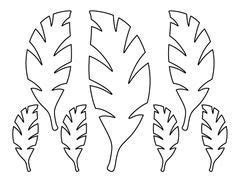 palm tree leaf template printable party pinterest leaf template