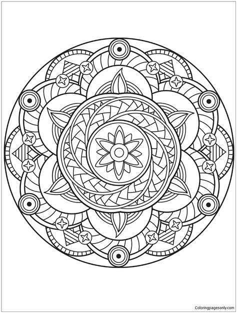 flower mandala  coloring page  printable coloring pages
