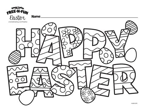 easter coloring page preschool  file