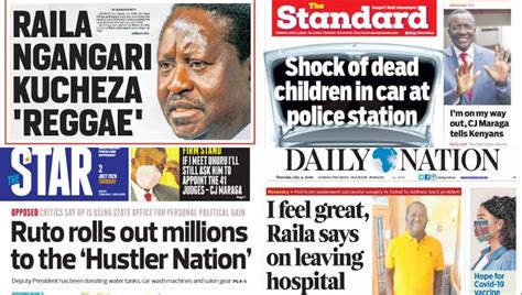kenyan newspapers review  july  hope  reopening  economy dims  health ministry sends