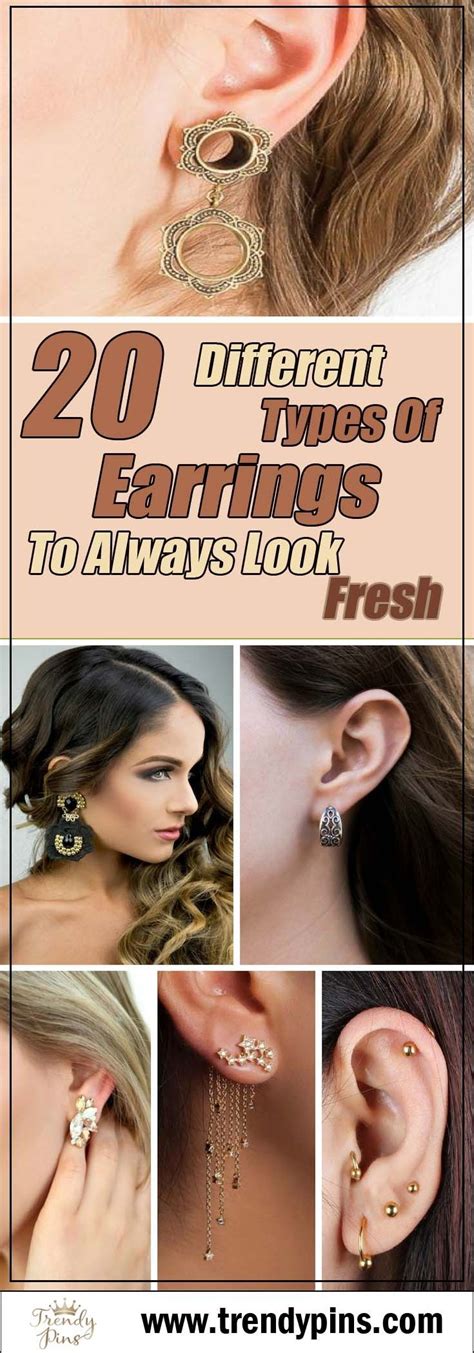 types  earrings    fresh trendy pins