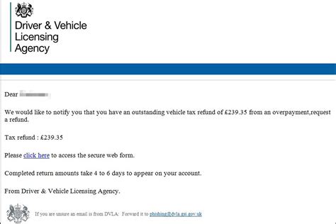 dvla scam email warnings  phishing  mail    fraudsters auto express