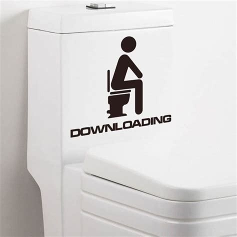 Downloading Funny Toilet Decal Wall Mural Art Decor Funny Bathroom