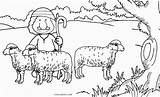 Sheep Shepherd Ovejas Pastor Cool2bkids Hirte Oveja Schaf Goat Lambs Schafen Shepherds sketch template
