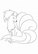 Ninetales Feunard Coloriage Kolorowanka Druku Coloriages Mega Tous Drukowania Drukowanka sketch template