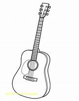 Guitar Coloring Pages Acoustic Electric Printable Drawing Bass Outline Color Guitars Getdrawings Template Big Getcolorings Line Fender Printables Instruments Musical sketch template