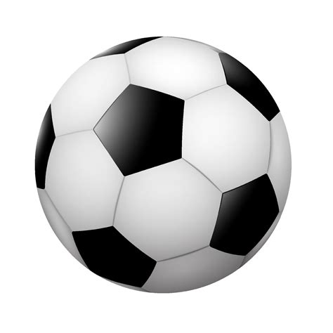 realistic classic soccer ball black  white  blank background