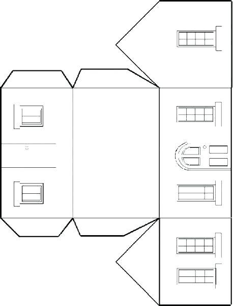 paper house template houses images  small  printable