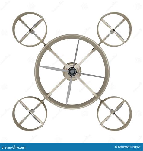 drone top view isolated  white stock illustration illustration  vehicle white