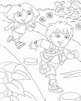 Dora Diego Coloring Pages Printable Games sketch template
