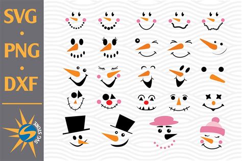 snowman face svg png dxf cut files design bundles my xxx hot girl