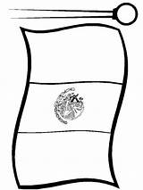 Flag Flags Colorable Mexique Bandera Library Mexicaine Getdrawings sketch template