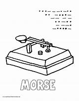 Coloring History Morse Code Choose Board sketch template