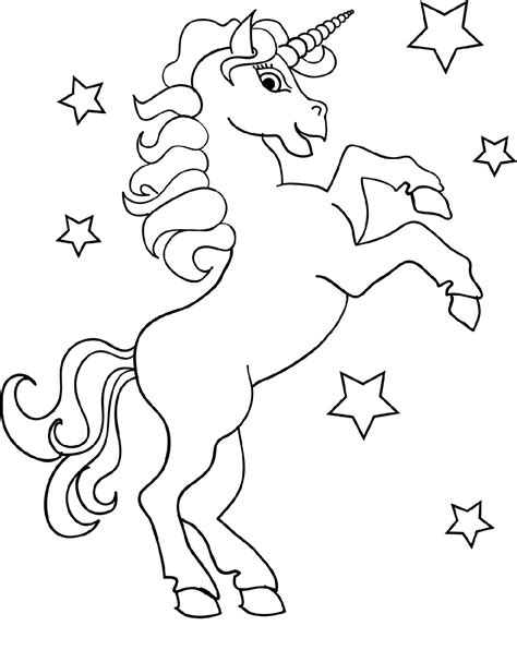 unicorn coloring pages simple unicorn coloring page  print