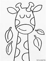 Kleurplaat Giraffe Giraf Kleurplaten Tekenen Nek Peuter Giraffen Tekeningen Je Omnilabo Steek Boerderij Downloaden Eenvoudige Yoo Bezoeken sketch template