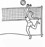 Voleibol Dibujos Voley Volleyball Jugando Coloring Jugar Conmishijos Balon Belich Octubre Jugador Guardado sketch template