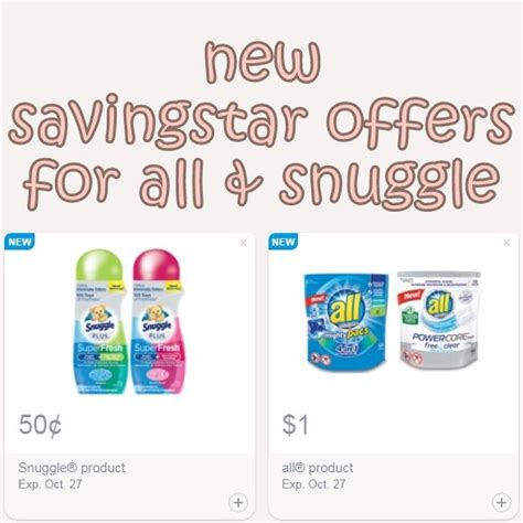savingstar offers   snuggle activate  offers  sign
