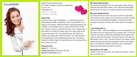 Valanglia Writing A Personal Profile For A Dating Site An Example