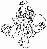 Angel Coloring Pages Precious Moments Imagenes Baby Para Colorear Pintar Nativity Color Print Kid sketch template