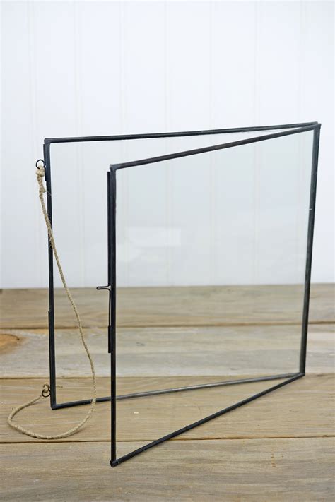 Hanging Metal Double Glass Frame 14 X 14 75