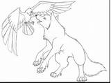 Wolf Anime Coloring Pages Wings Wolves Eagle Spirit Twilight Drawings Drawing Outline Dragon Pack Winged Color Sketch Getdrawings Printable Deviantart sketch template