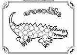 Crocodile Coloriage Gommettes Gommette Nounoudunord Activité Coloriages Nounou Crocodiles Manuelle sketch template