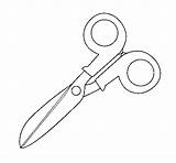 Scissors Pencil Colored Coloring Coloringcrew July 2010 sketch template