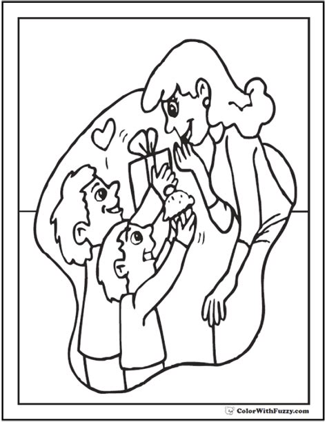 mothers day coloring pages print  customize  mom