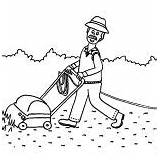 Grass Coloring Pages Grow Well Mowing Grandfather So Almost Finish sketch template