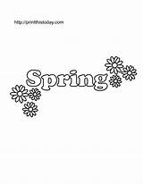 Spring Coloring Color Word Print Library Clipart Pages Printable sketch template