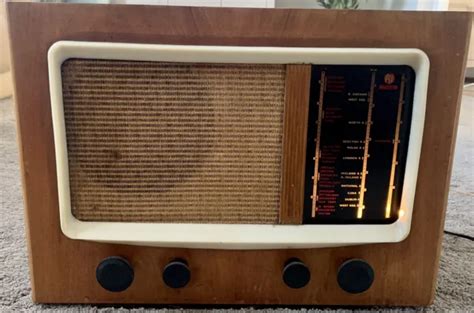 pye table model vintage valve radio wooden transistor radio rare working  picclick